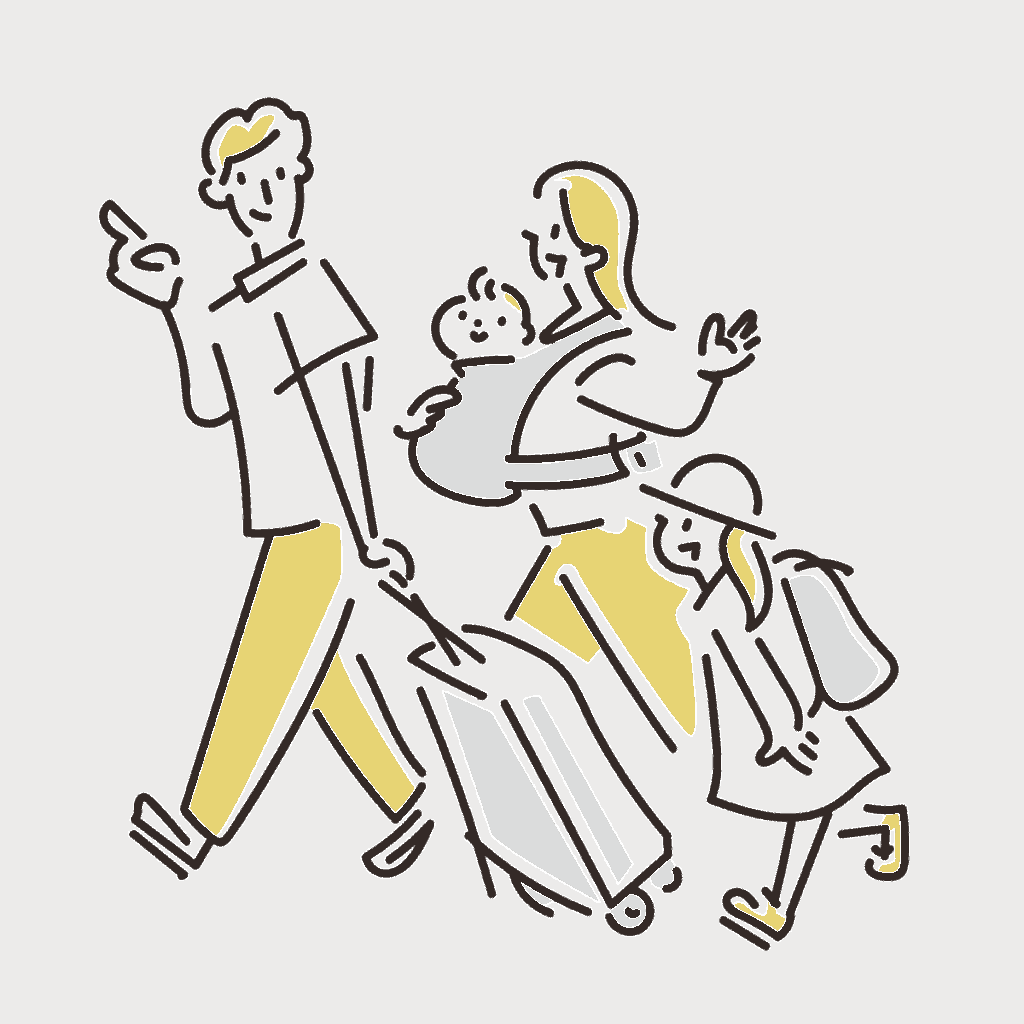 旅行　家族