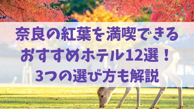 奈良　紅葉　ホテル　おすすめ　選び方　予約　秋